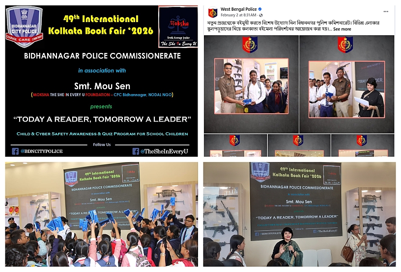 49th Kolkata International Bookfair, Awareness session on Child Marriage, Child & Cyber Safety, Teen Pregnancy, Health & Hygiene, Kolkata Book Fair, Mou Sen Activist, Activist Mou Sen